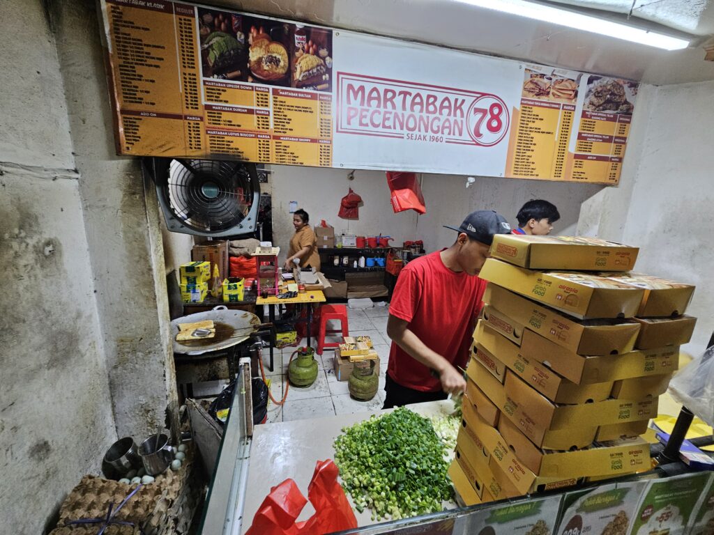 Martabak, a local snack in Indonesia. 