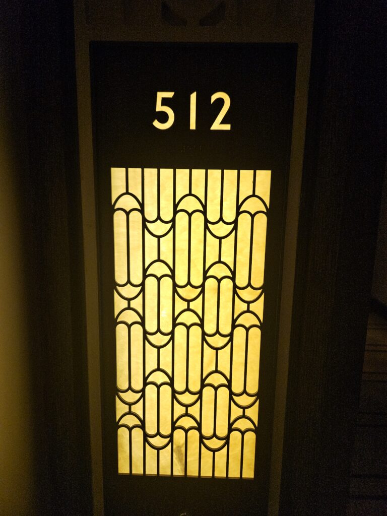 Nummer van hotelkamer. 