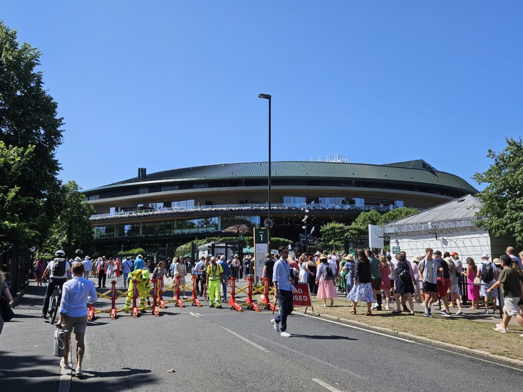 Begin van de dag: op weg naar Wimbledon.