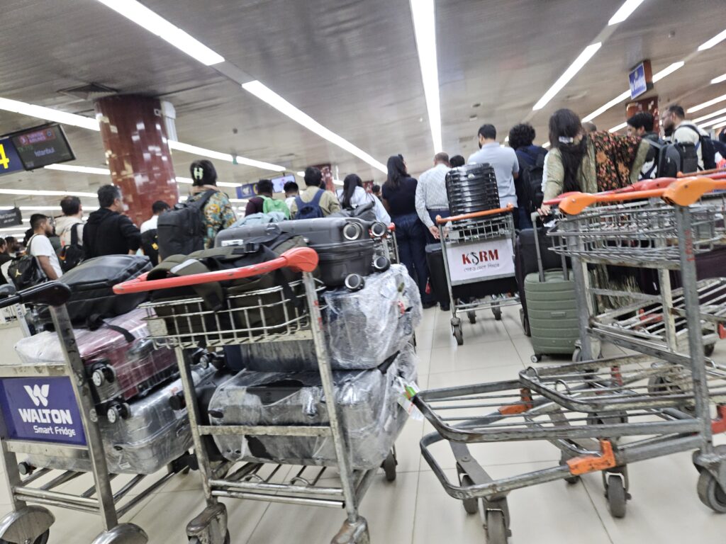 Aankomsthal op Dhaka airport