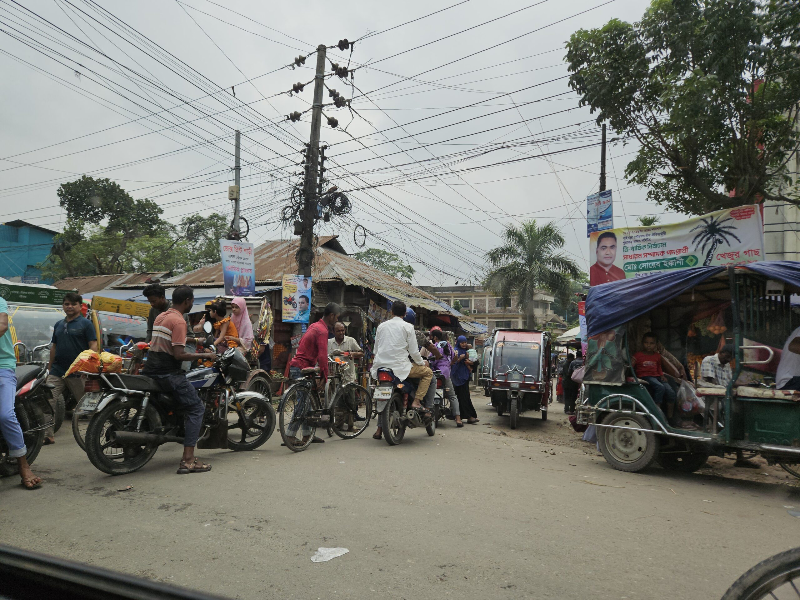Druk verkeer in Bangladesh