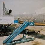 Royal Jordanian vliegtuig op Schiphol voorafgaand aan mijn eerste vlucht naar Jordanië.